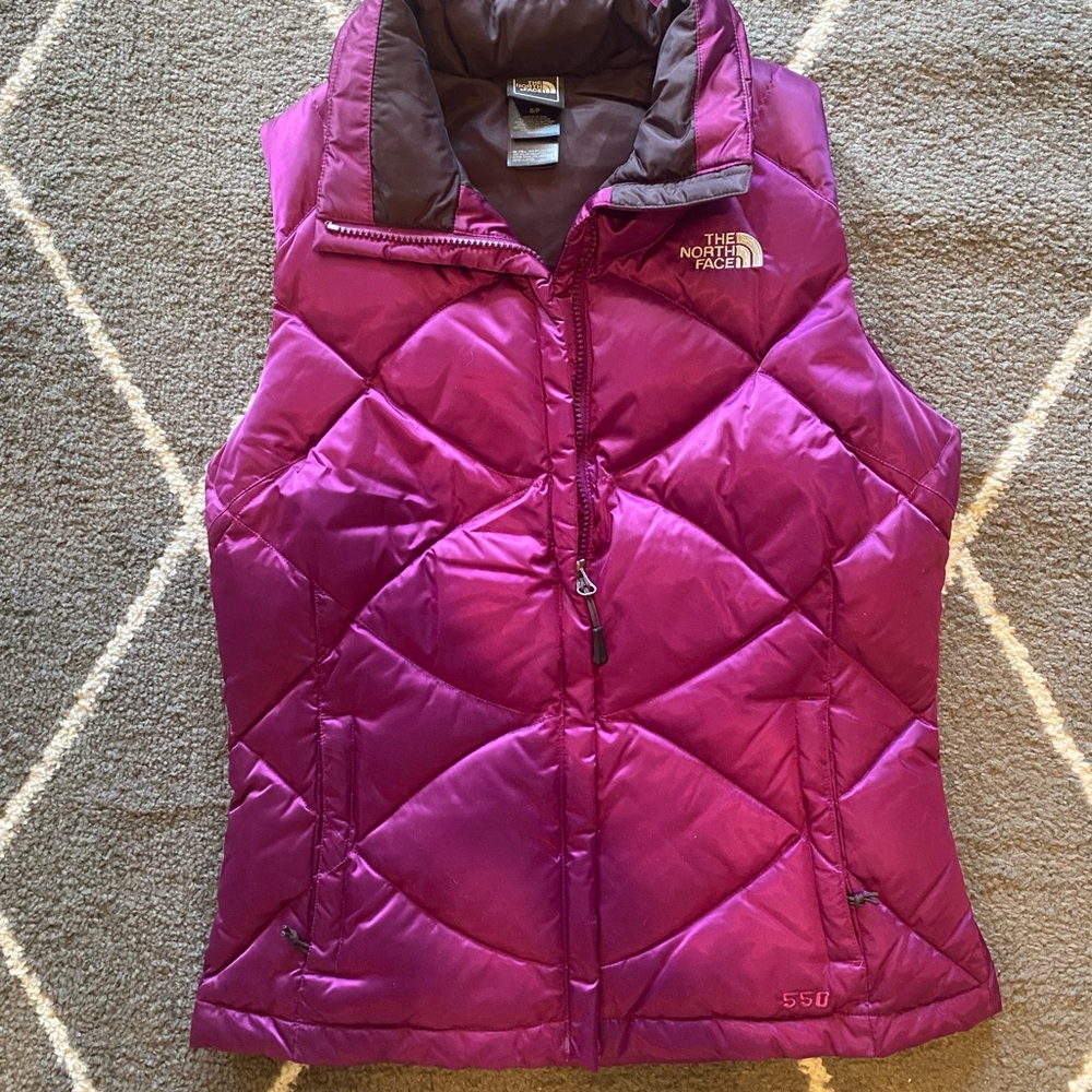 The North Face Down Vest Purple Quilted Small
